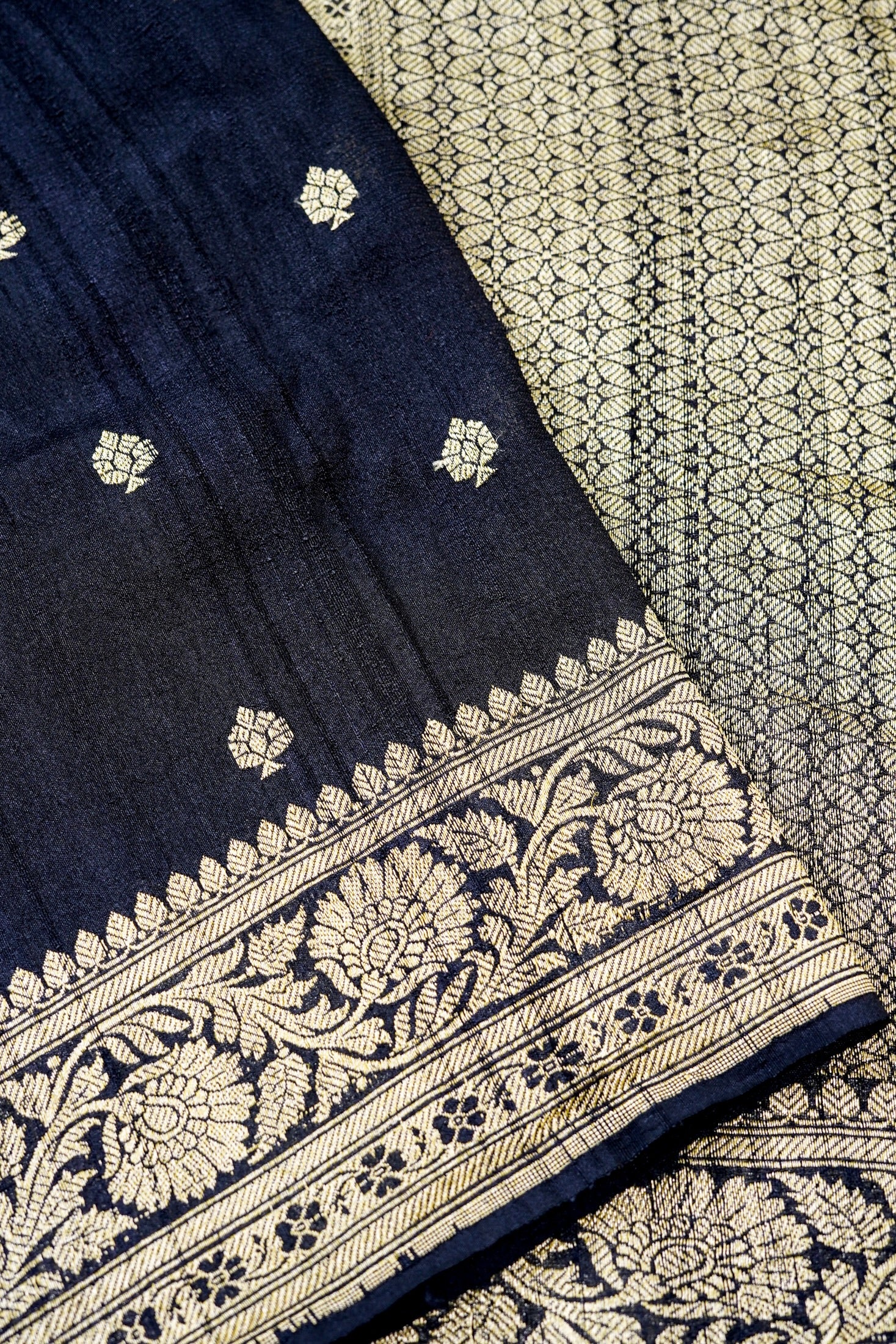 Pure Tussar Georgette Handloom Banarasi Dupatta