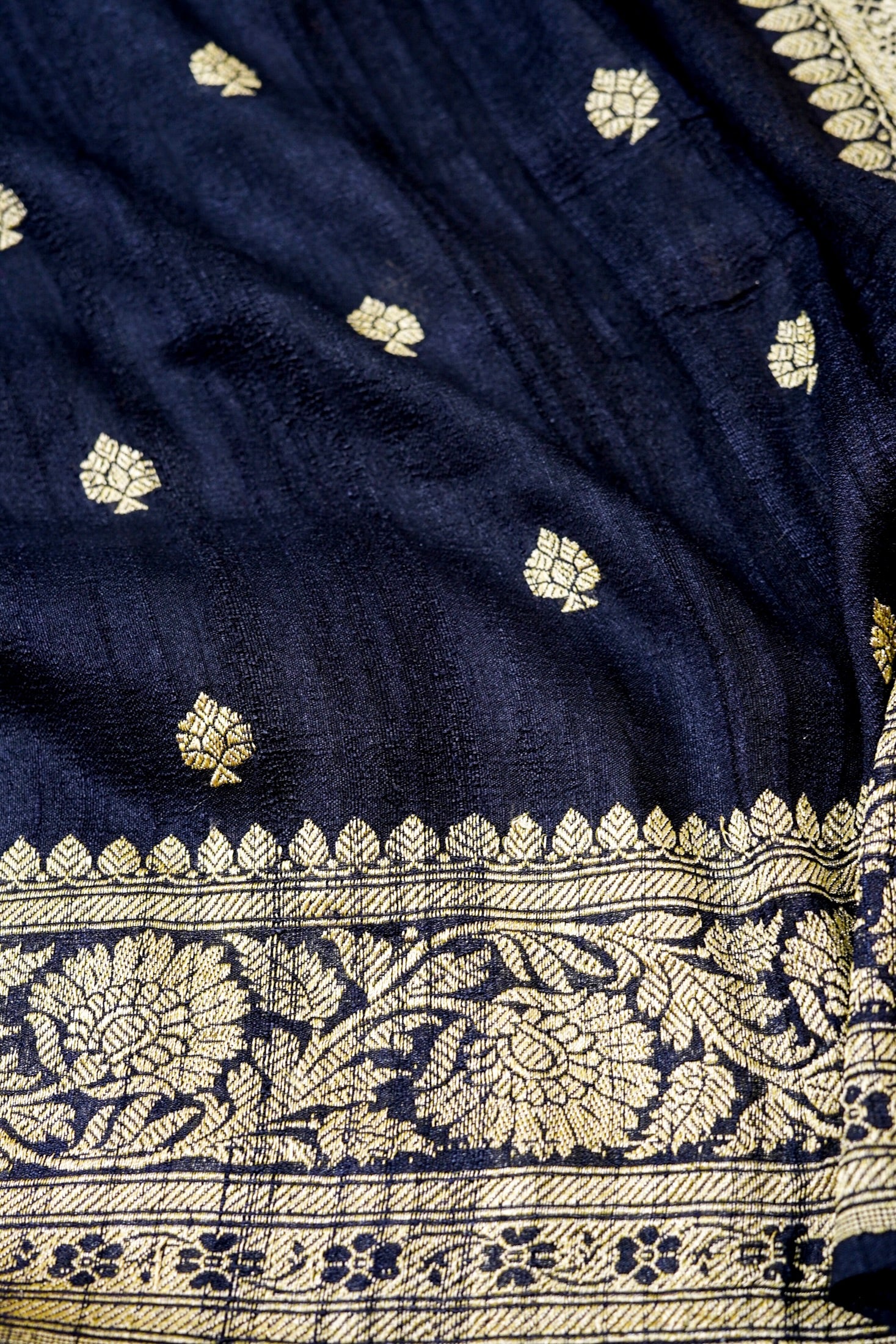 Pure Tussar Georgette Handloom Banarasi Dupatta