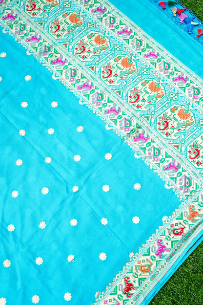 Banarasi Georgette Dupatta with Meenakari