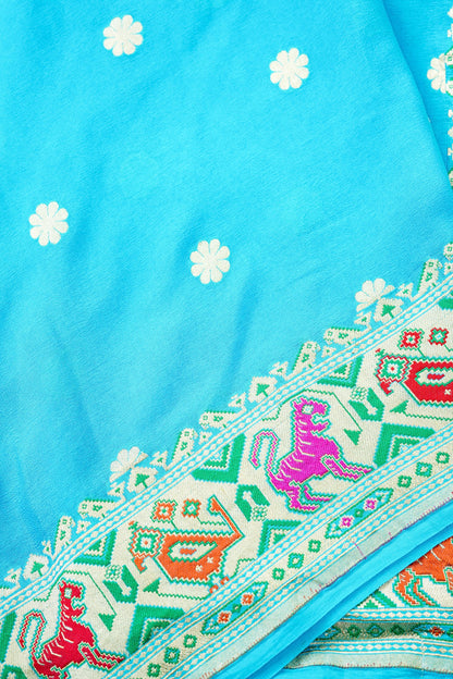 Banarasi Georgette Dupatta with Meenakari