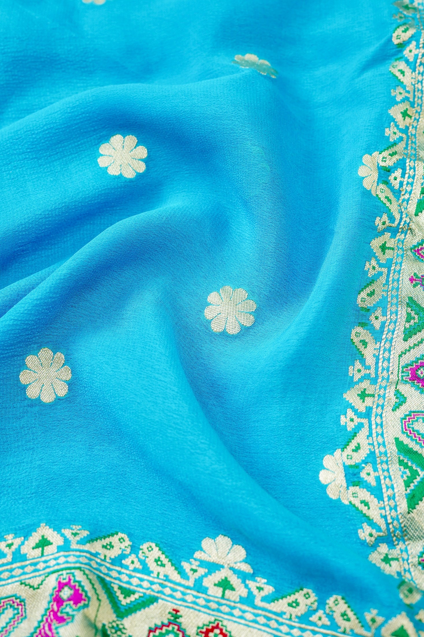 Banarasi Georgette Dupatta with Meenakari