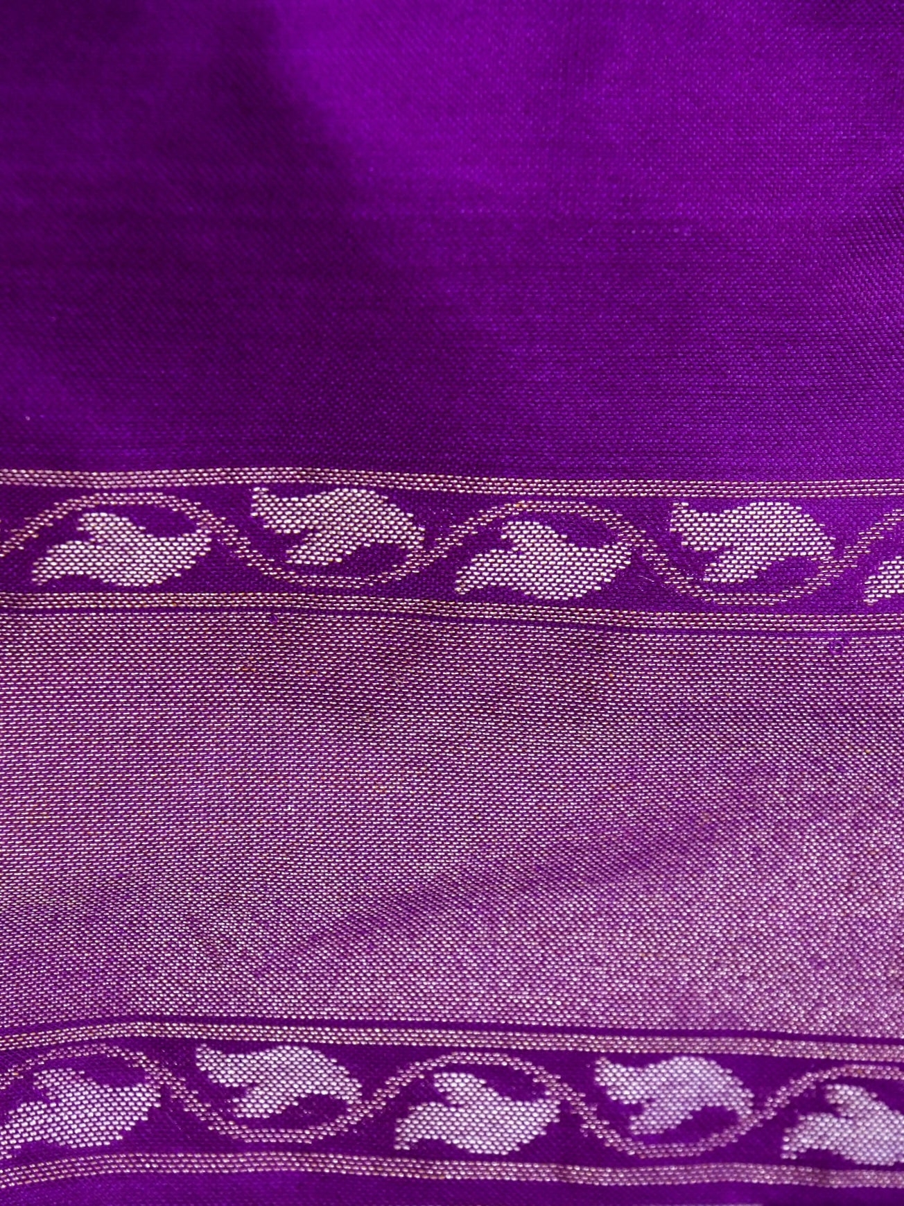 Banarasi Katan Silk Jamdani Saree in Violet Purple