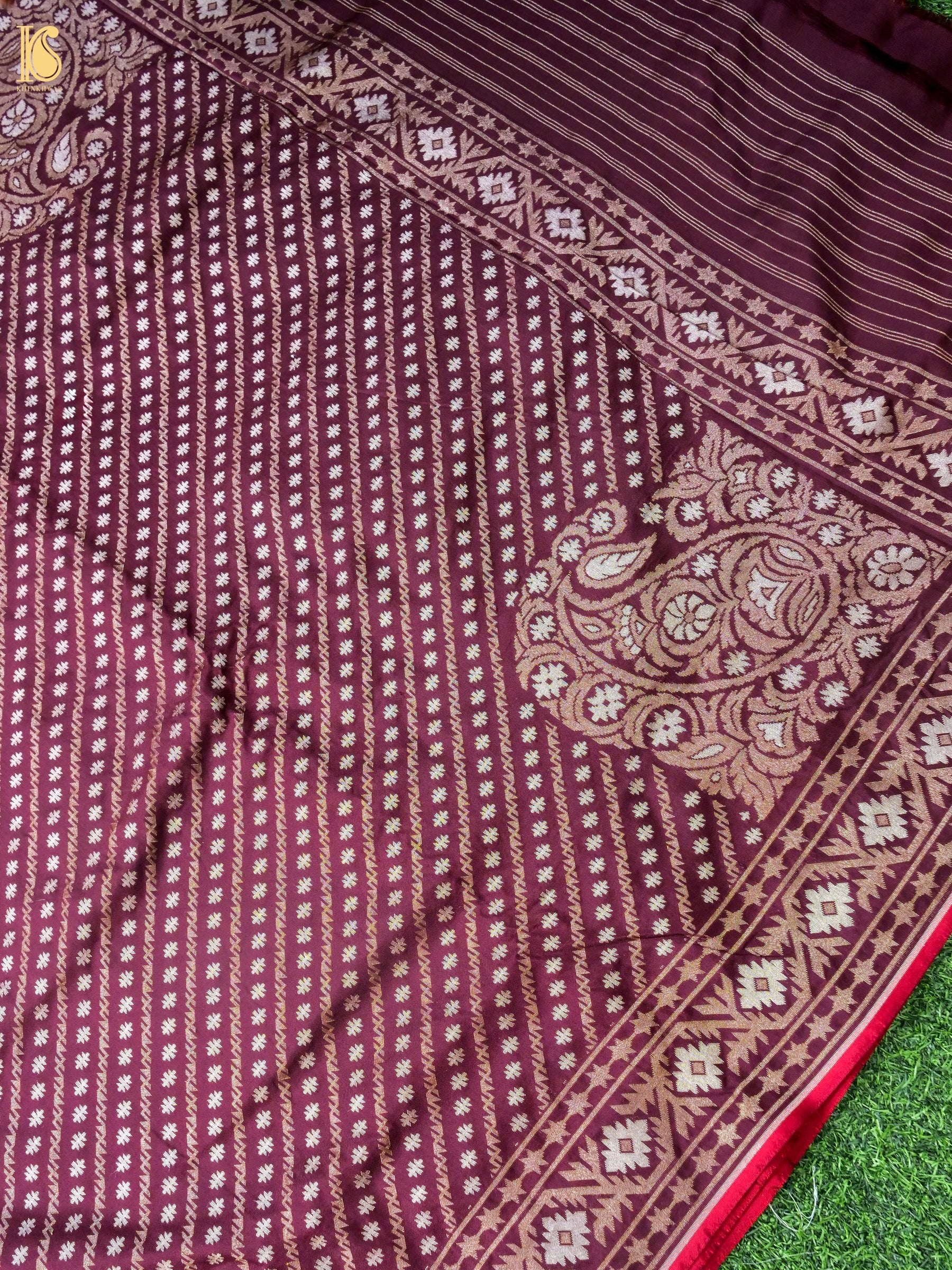 Banarasi Katan Silk Saree in Deep Wine