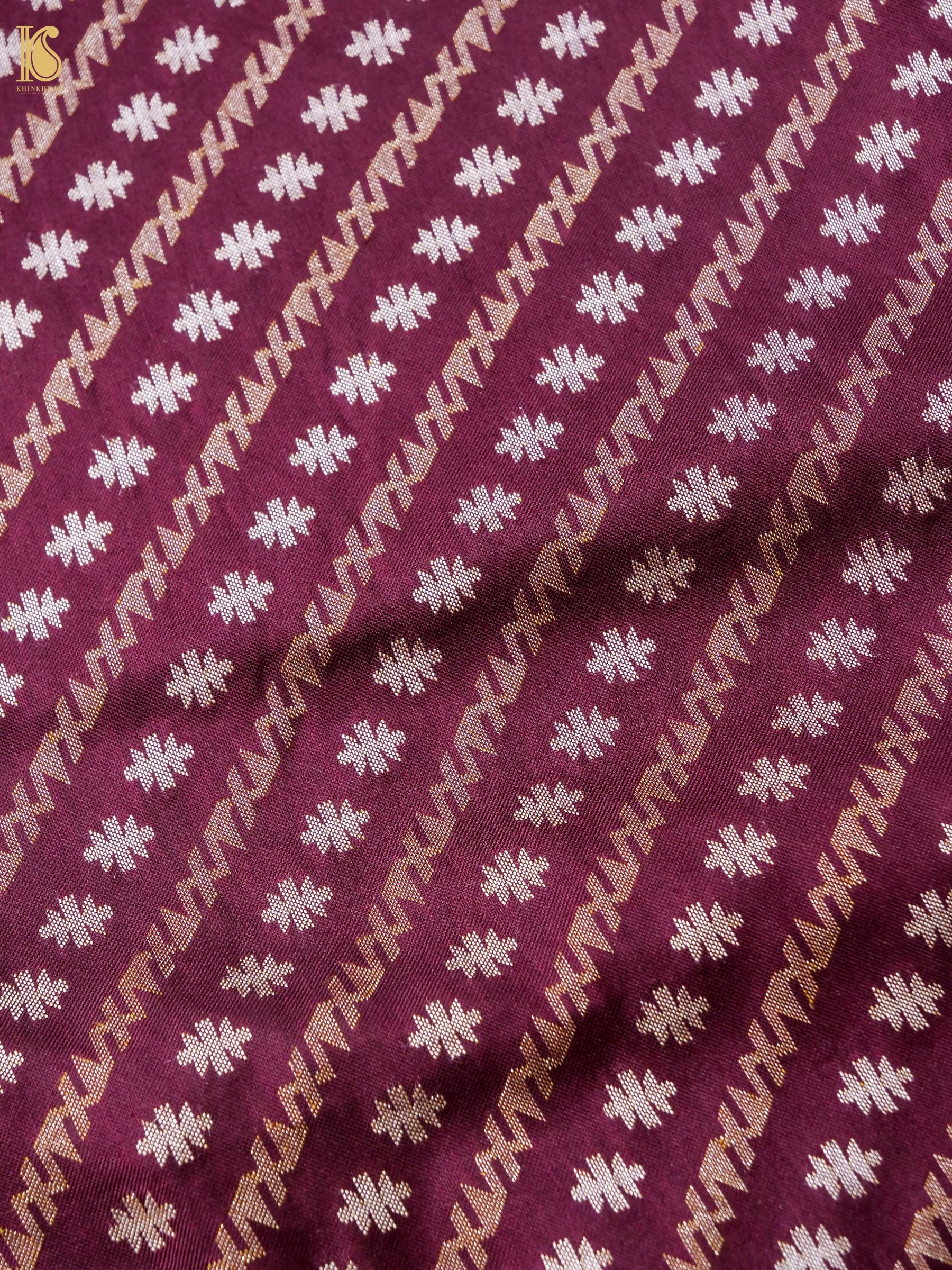 Banarasi Katan Silk Saree in Deep Wine