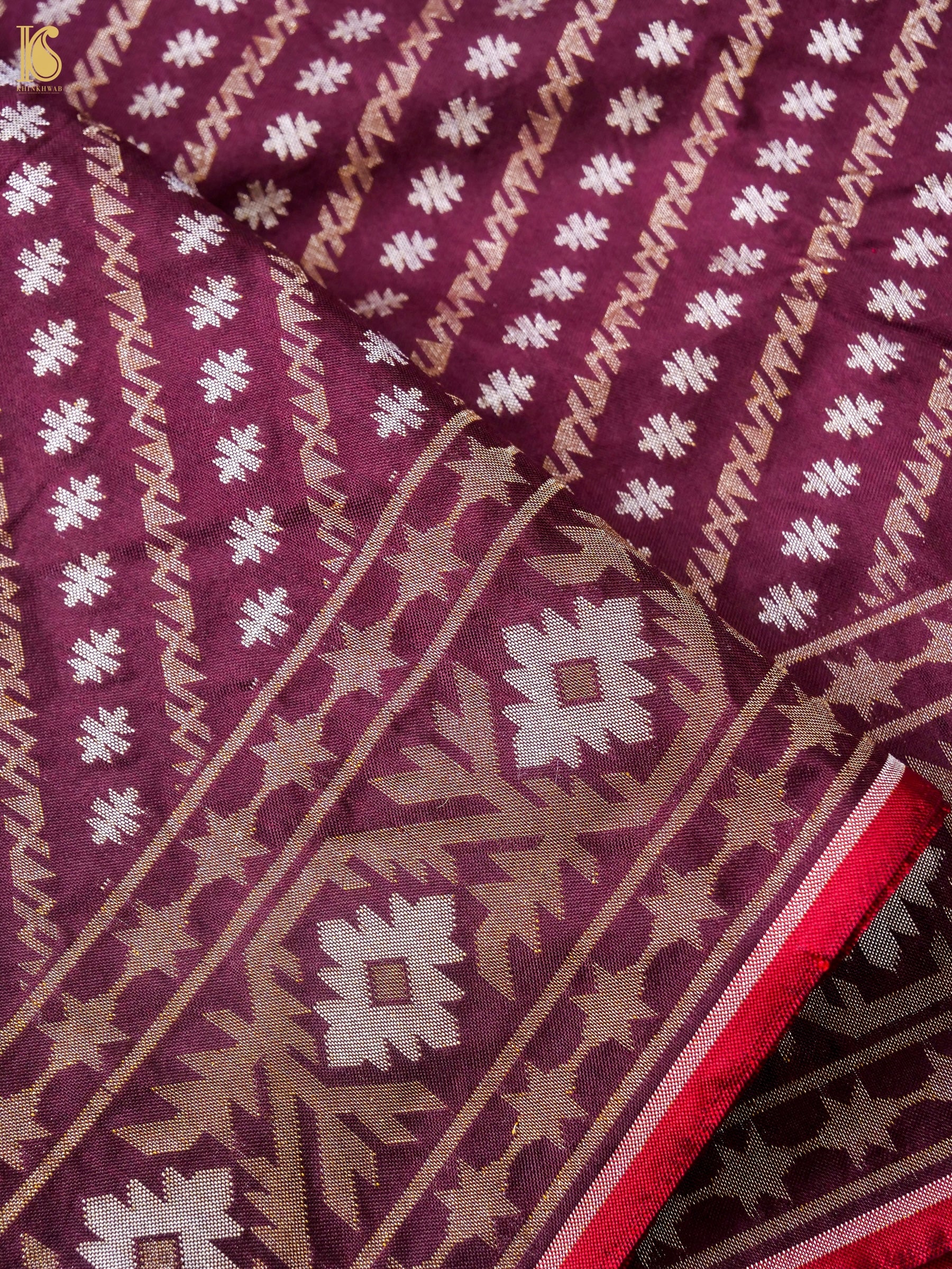 Banarasi Katan Silk Saree in Deep Wine