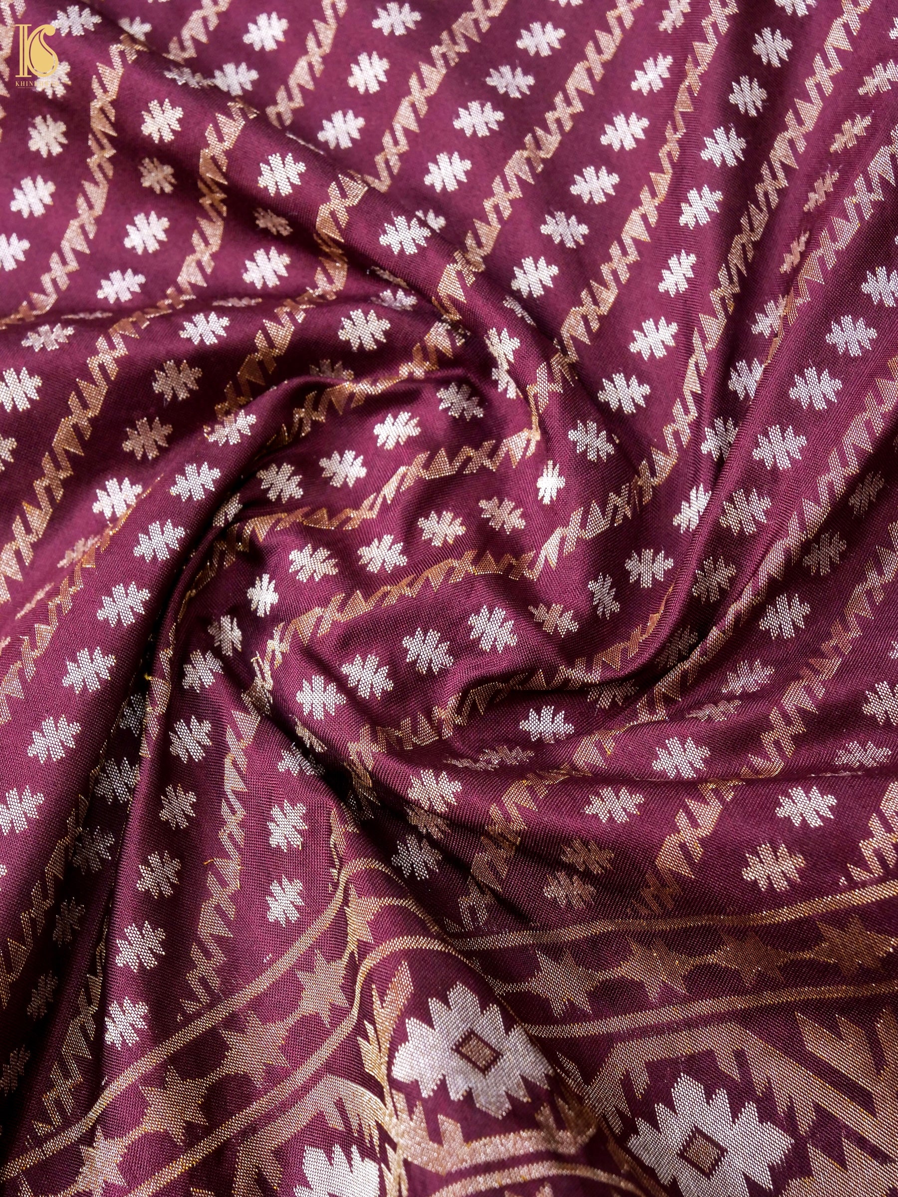 Banarasi Katan Silk Saree in Deep Wine