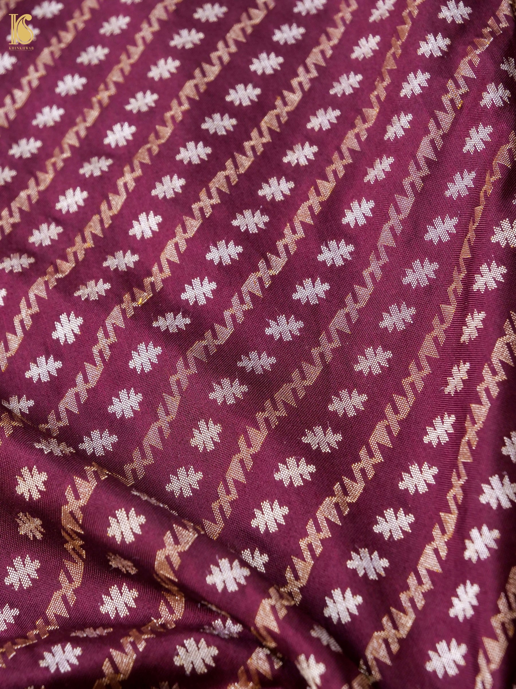 Banarasi Katan Silk Saree in Deep Wine