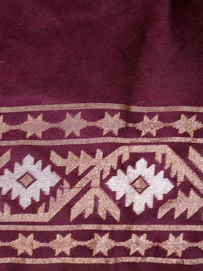 Banarasi Katan Silk Saree in Deep Wine