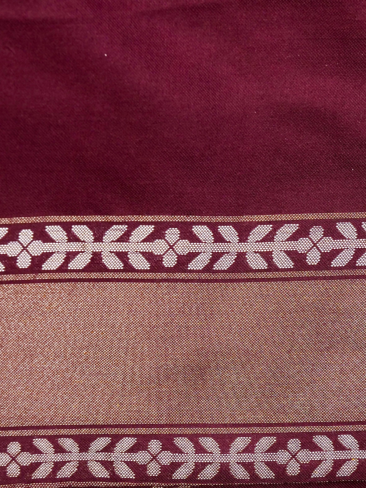 Banarasi Katan Silk Jamdani Saree in Wine Maroon