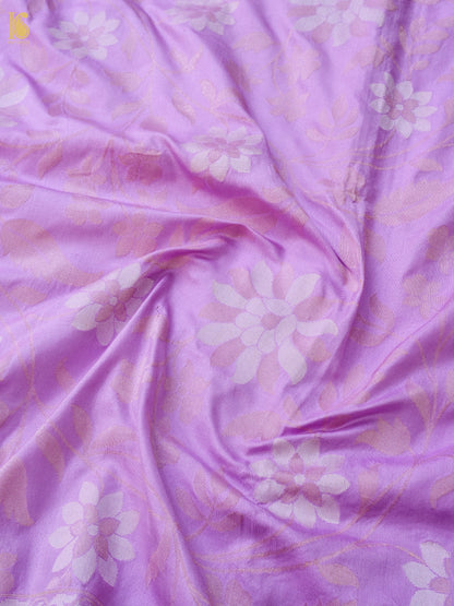 Banarasi Katan Silk Jamdani Saree in Lavender Mist