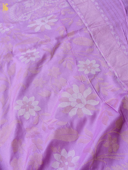 Banarasi Katan Silk Jamdani Saree in Lavender Mist