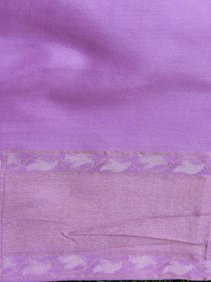 Banarasi Katan Silk Jamdani Saree in Lavender Mist