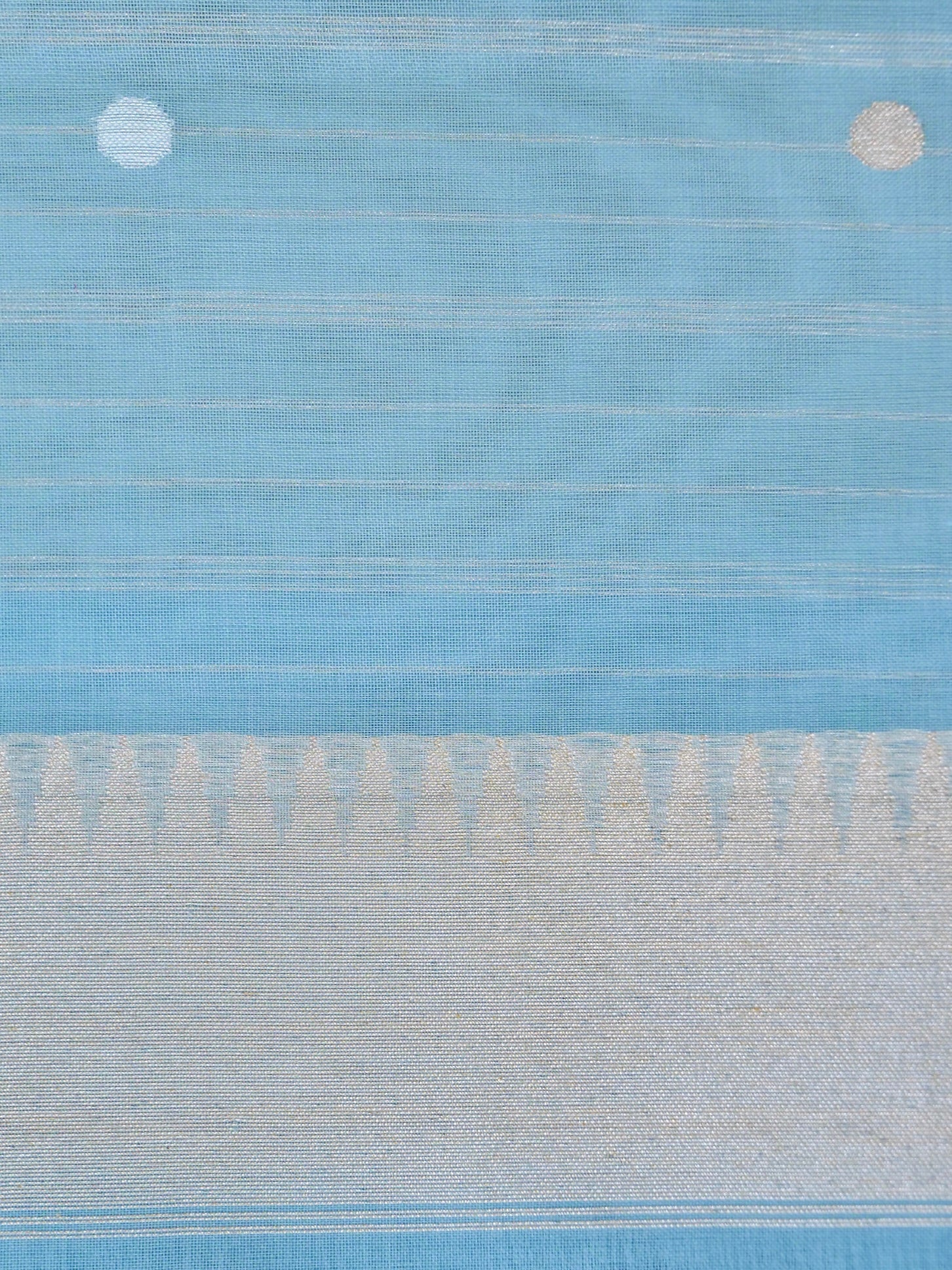 Banarasi Kora Silk Ektara Jamdani Saree in Sky Blue