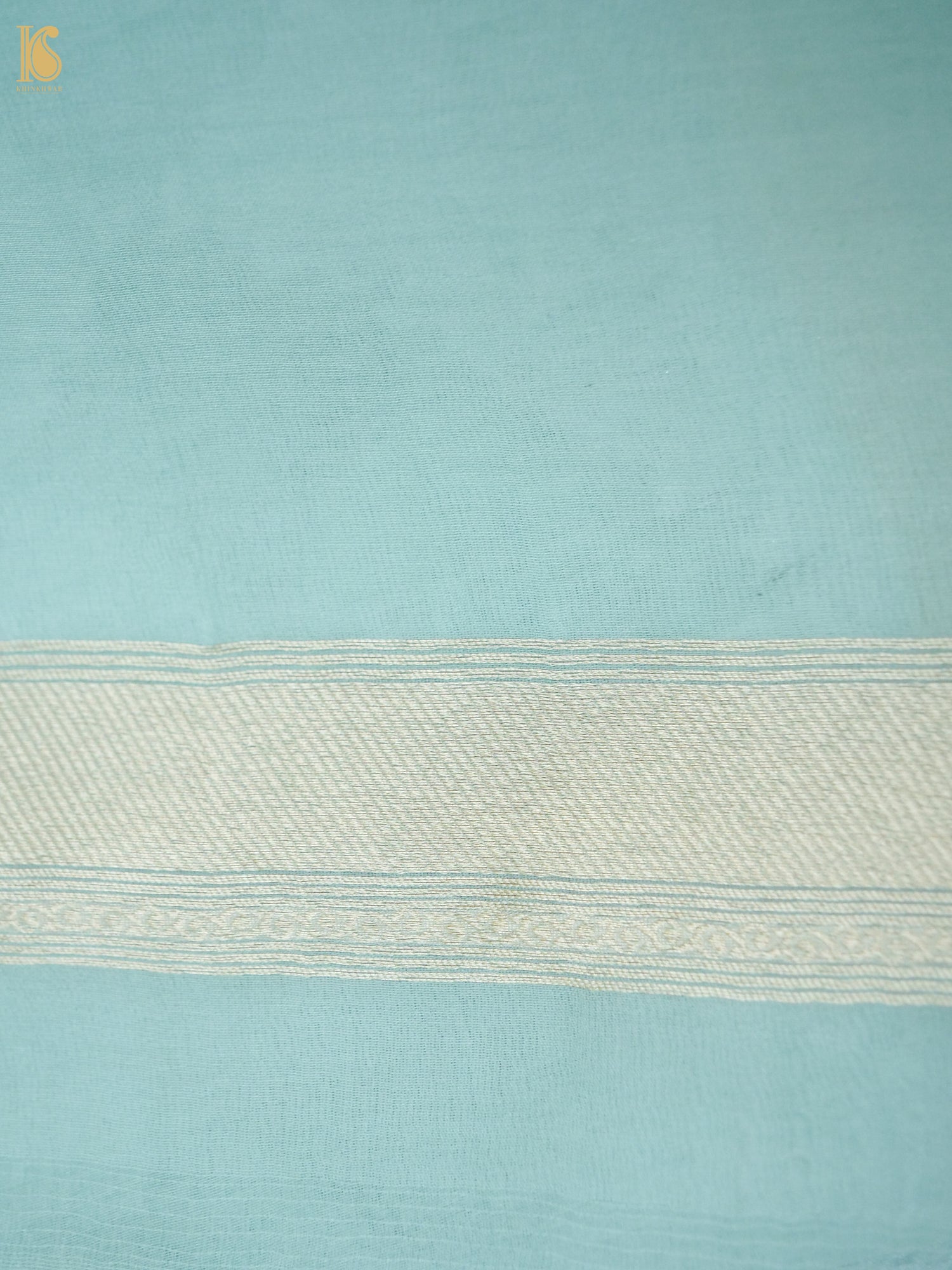 Banarasi Organza Silk Kadwa Handwoven Saree in Aqua Mint