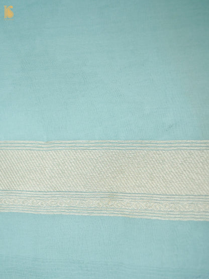 Banarasi Organza Silk Kadwa Handwoven Saree in Aqua Mint