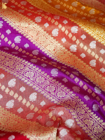 Banarasi Katan Silk Rangkat Handwoven Saree in Multicolour