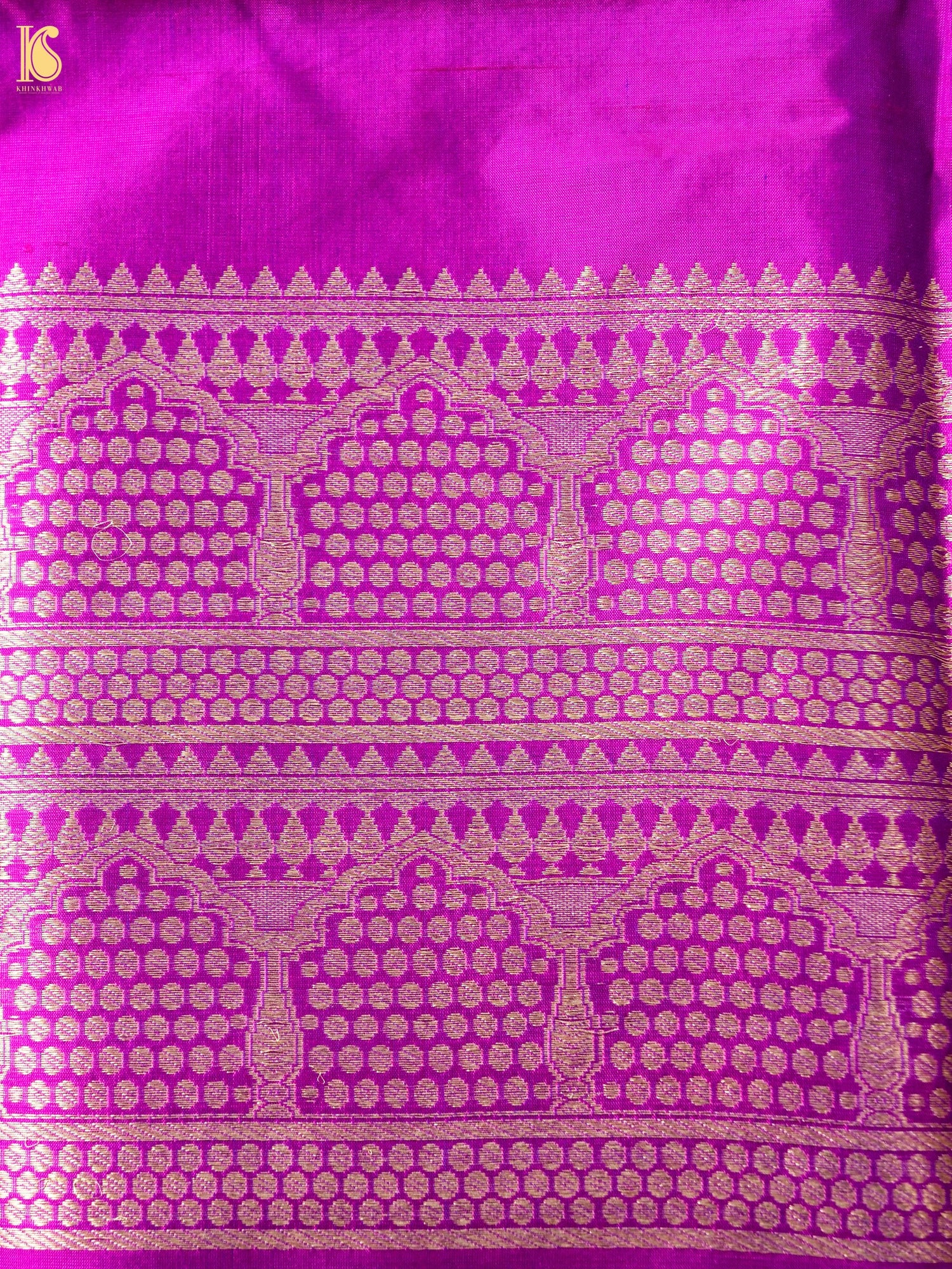 Banarasi Katan Silk Kurta Fabric with Salwar in Magenta