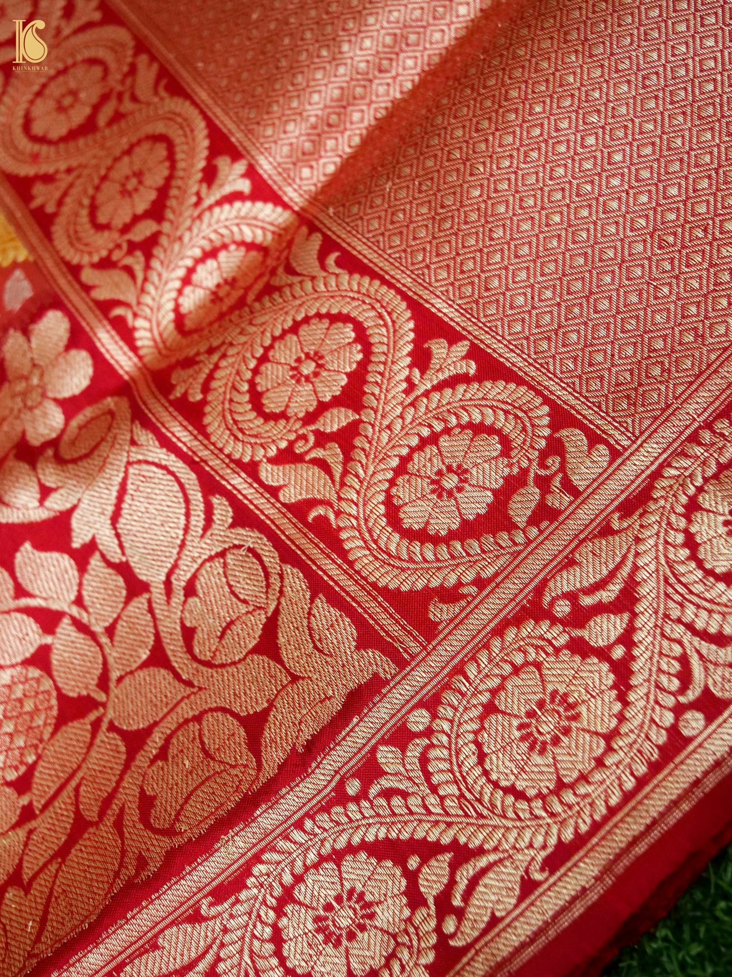 Banarasi Katan Silk Rangkat Handwoven Saree in Multicolour