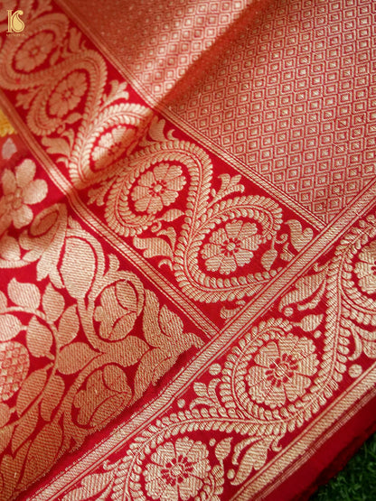 Banarasi Katan Silk Rangkat Handwoven Saree in Multicolour