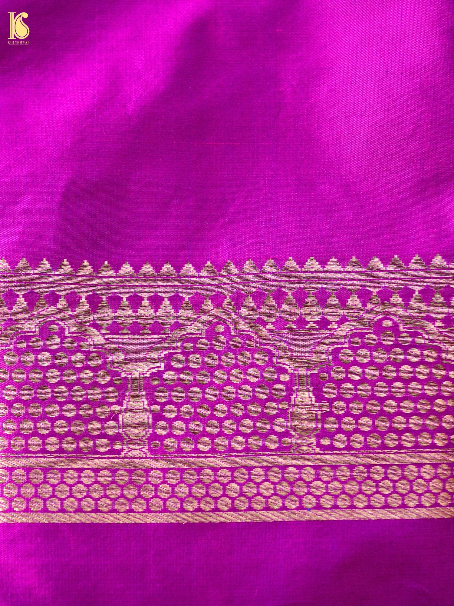 Banarasi Katan Silk Kurta Fabric with Salwar in Magenta