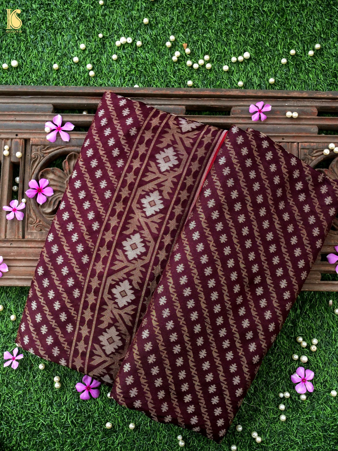 Banarasi Katan Silk Saree in Deep Wine