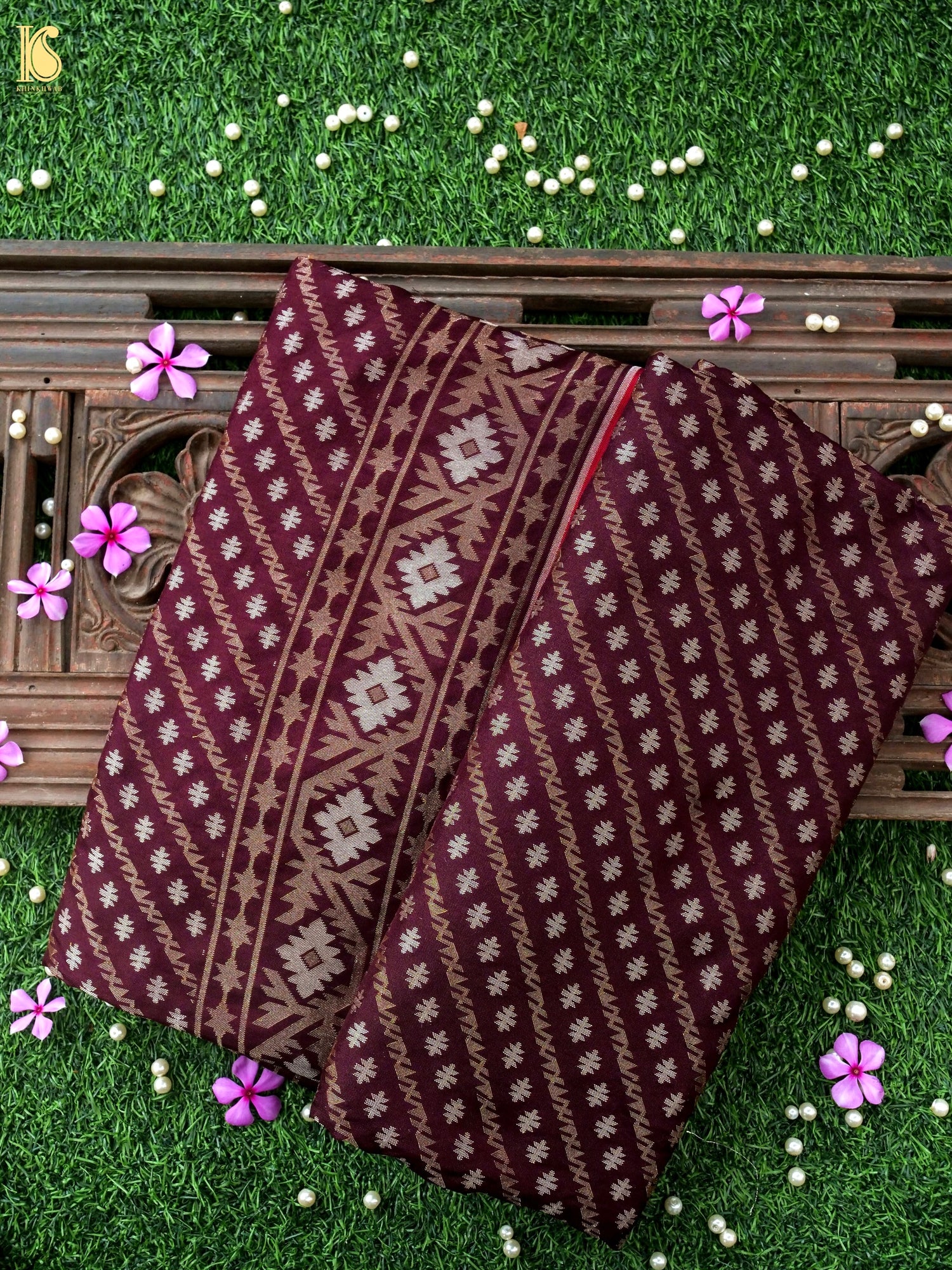 Banarasi Katan Silk Saree in Deep Wine