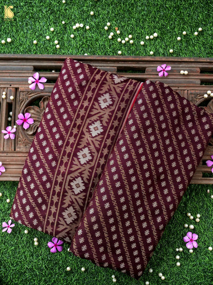 Banarasi Katan Silk Saree in Deep Wine