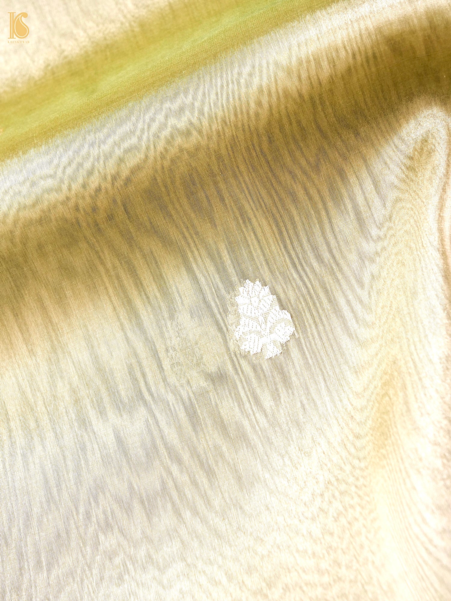Handwoven Banarasi Tissue Silk Saree in Champagne Gold - Aab