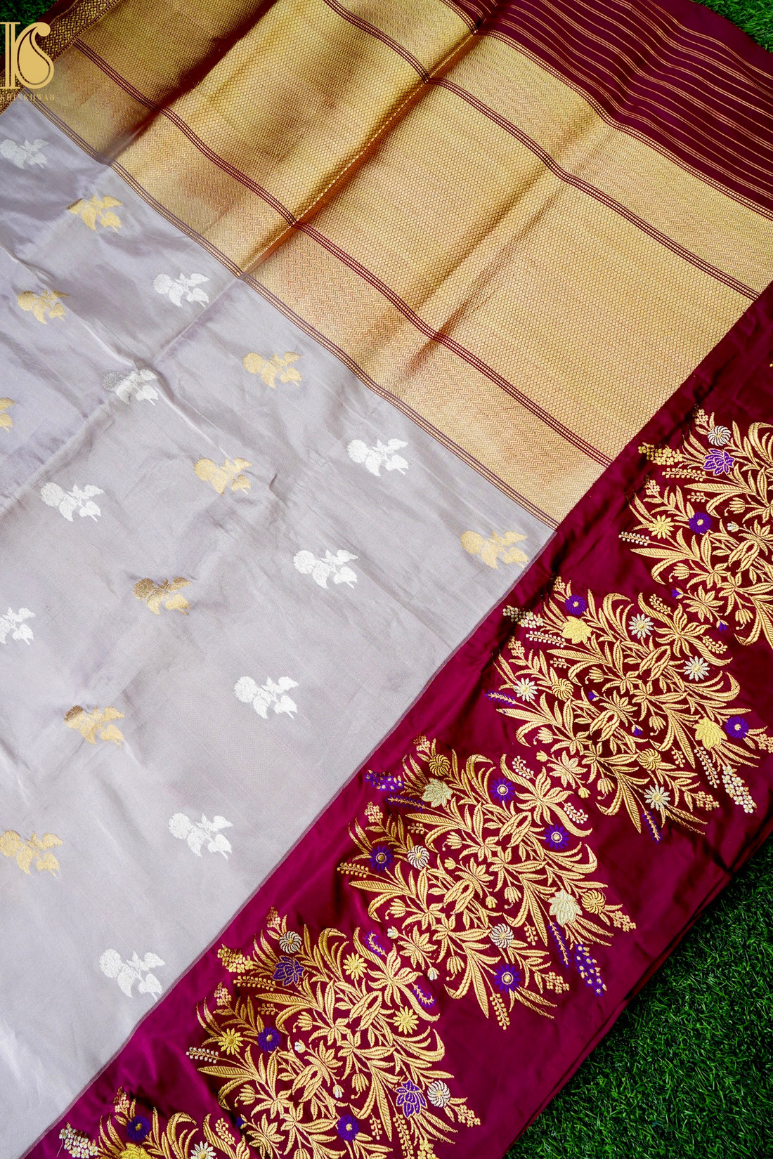 Handloom Banarasi Pure Silk Tissue Kadwa Saree