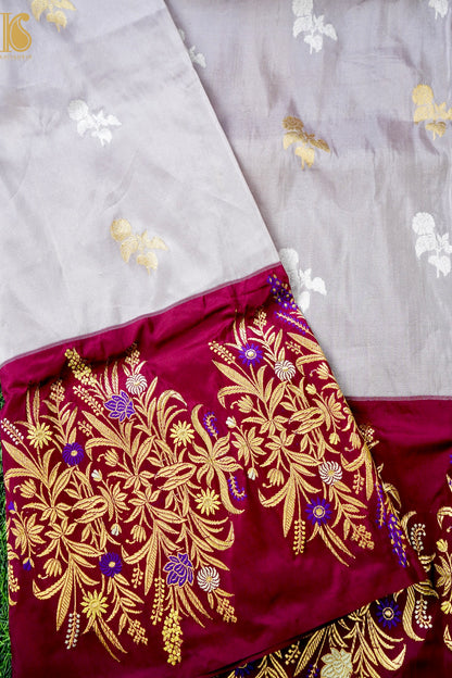 Handloom Banarasi Pure Silk Tissue Kadwa Saree
