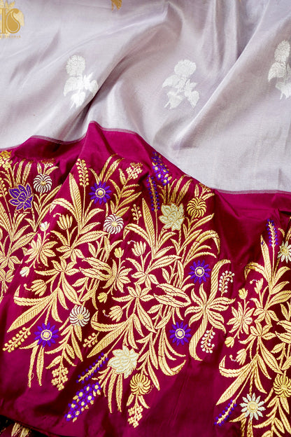 Handloom Banarasi Pure Silk Tissue Kadwa Saree