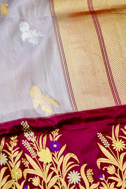 Handloom Banarasi Pure Silk Tissue Kadwa Saree