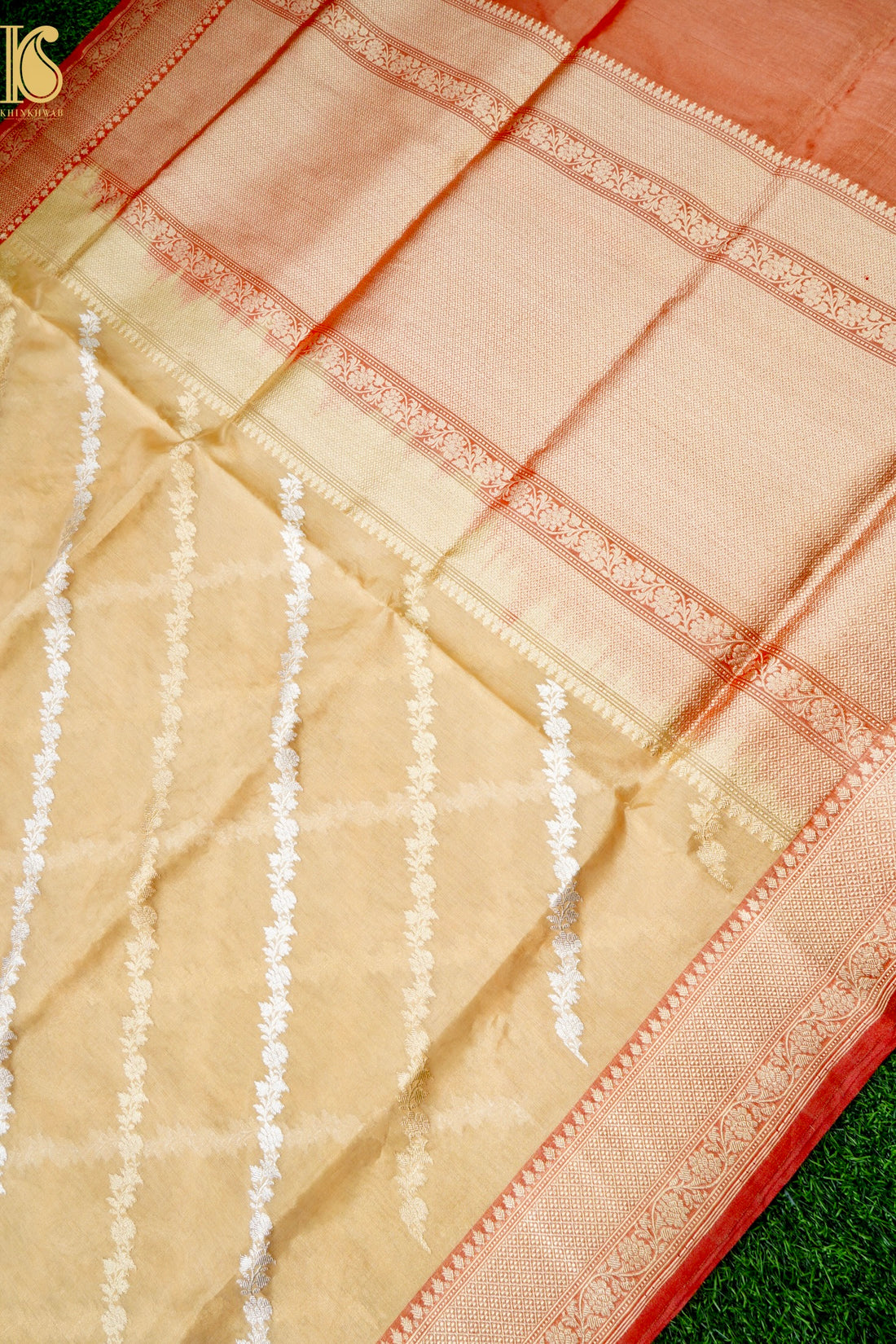 Pure Banarasi Koraa by Tissue Saree with Kadwa Jaal