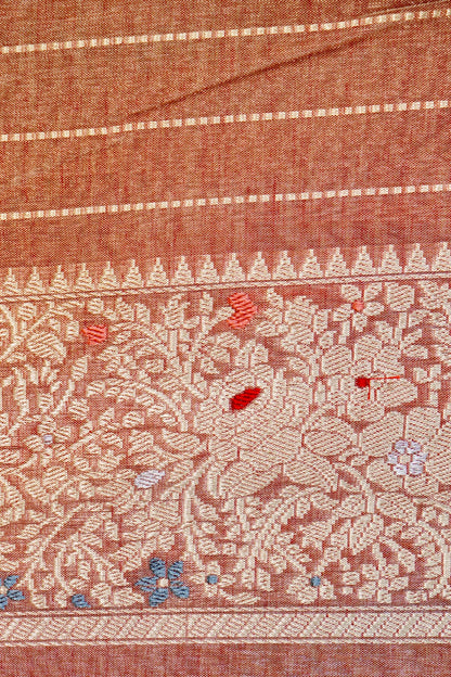 Pure Tissue by Cotton  Handloom Banarasi  Saree