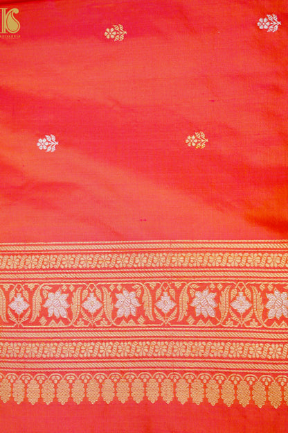 Handwoven Banarasi Real Silver Zari Katan Silk Saree
