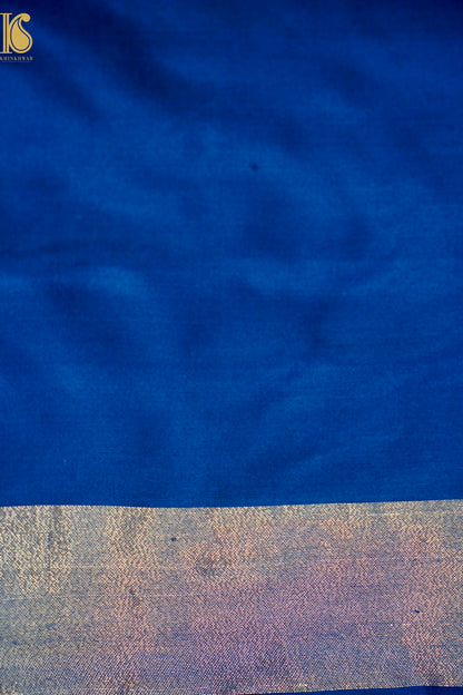Neelambari Handloom Banarasi Silk Real Silver Zari Jamdani Saree