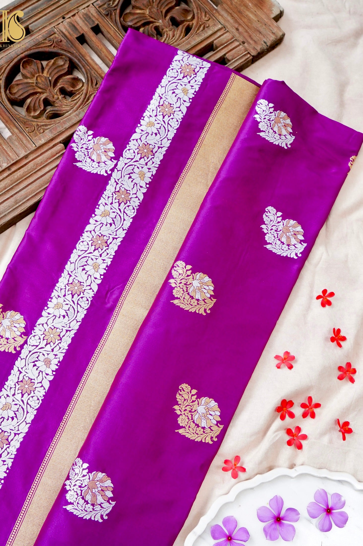 Handloom Banarasi Pure Katan Silk Kadwa Saree