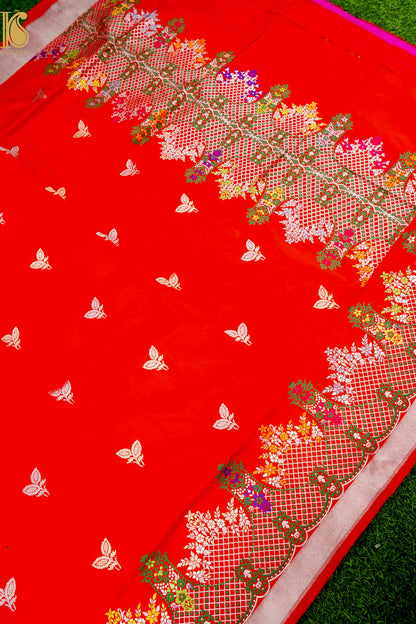 Handloom Banarasi Pure Katan Silk Kadwa Saree