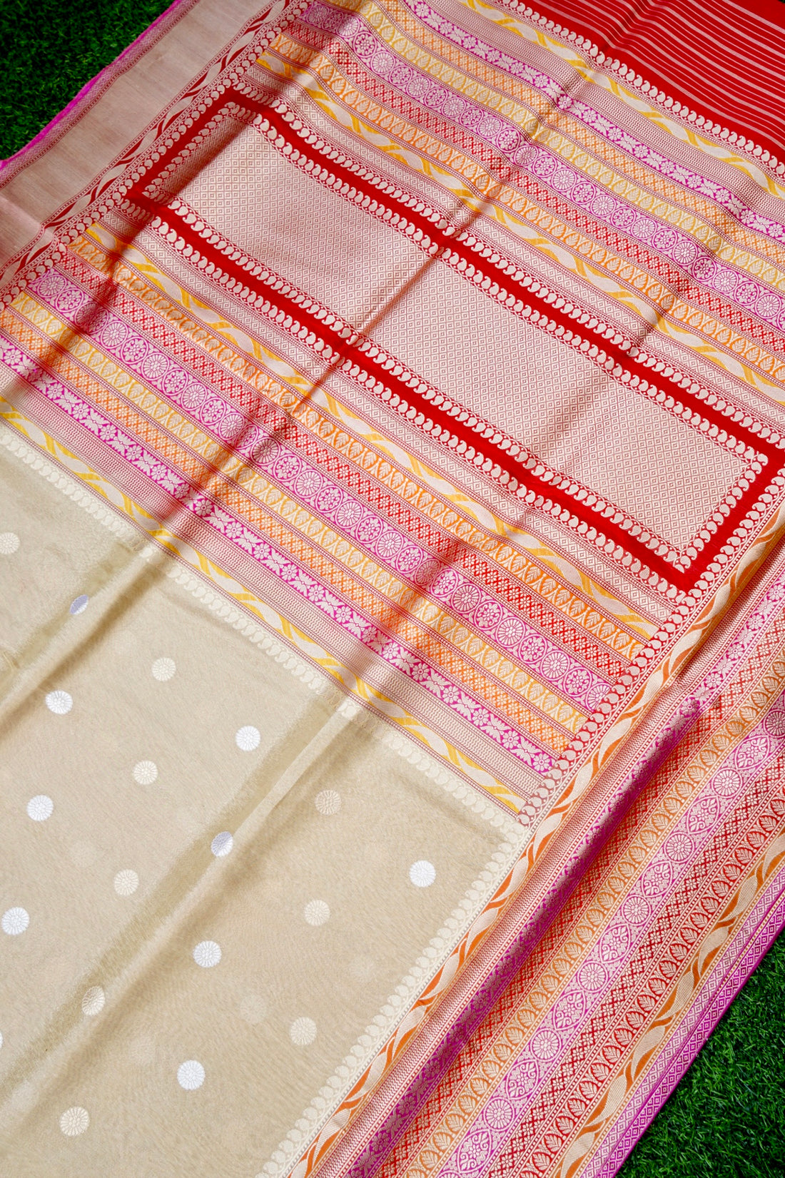 Handloom Banarasi Pure Silk Tissue Kadwa Saree