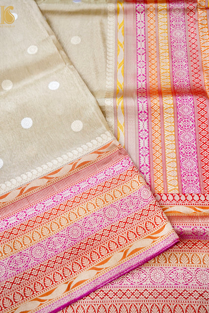 Handloom Banarasi Pure Silk Tissue Kadwa Saree