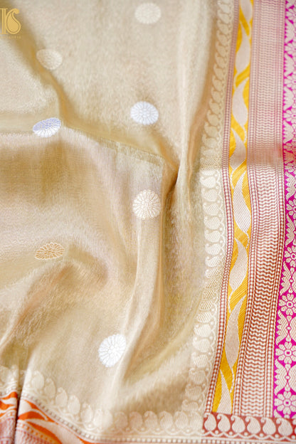 Handloom Banarasi Pure Silk Tissue Kadwa Saree