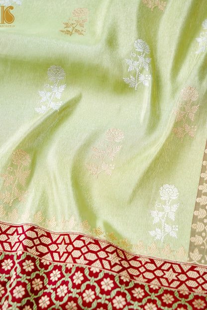 Handloom Banarasi Pure Silk Tissue Kadwa Saree