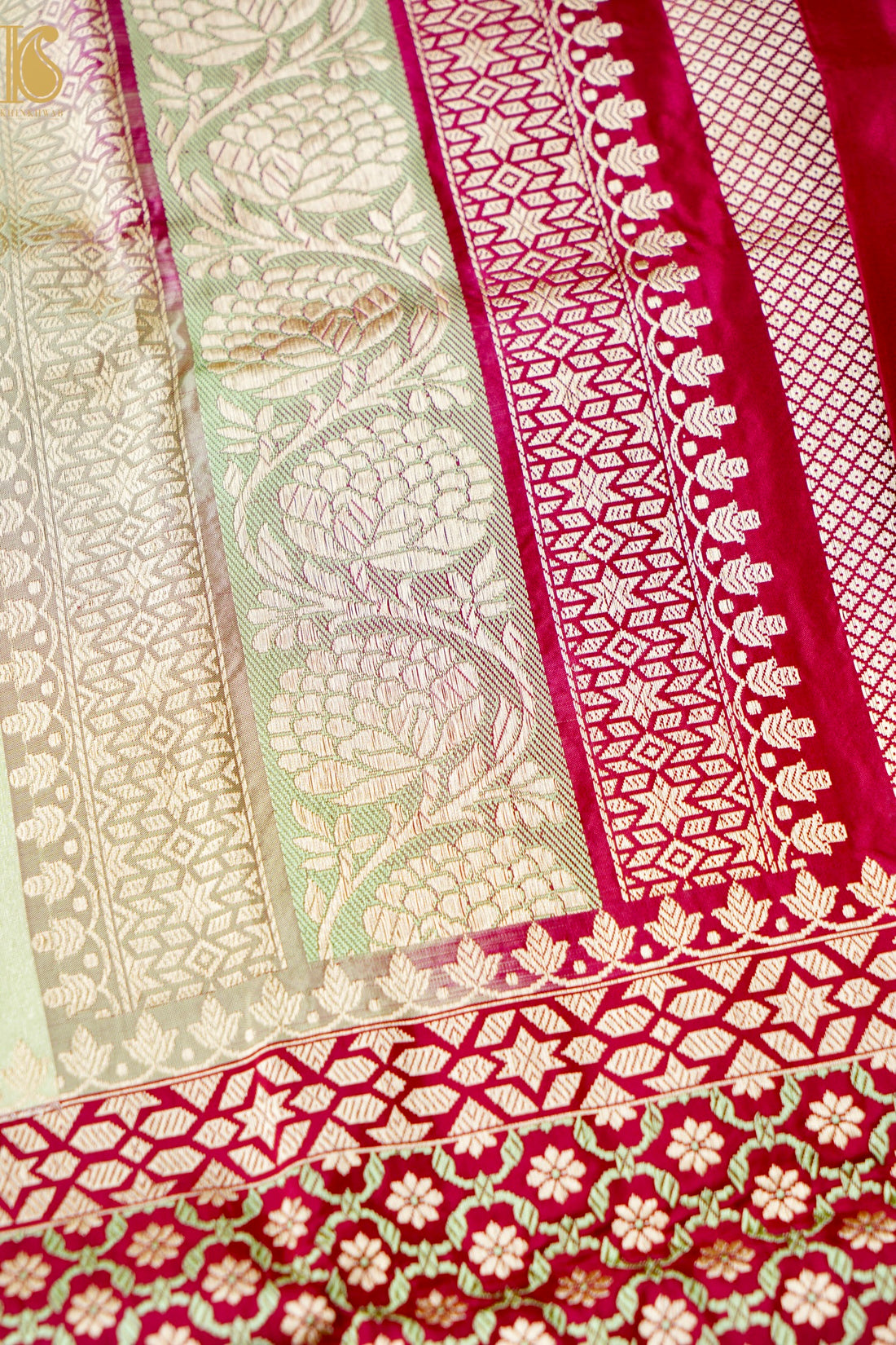 Handloom Banarasi Pure Silk Tissue Kadwa Saree