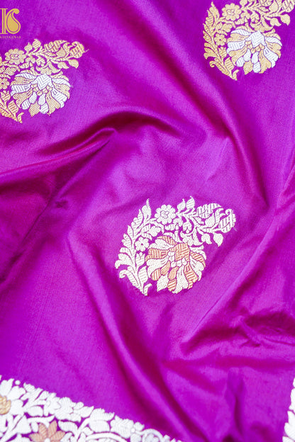 Handloom Banarasi Pure Katan Silk Kadwa Saree