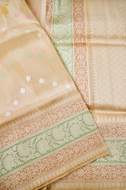 Handloom Banarasi Pure Silk Tissue Kadwa Saree