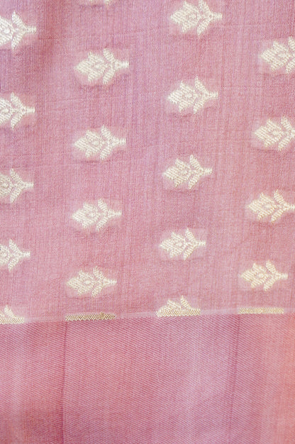 Pure Moonga Silk Handloom Banarasi Saree with Satin Border