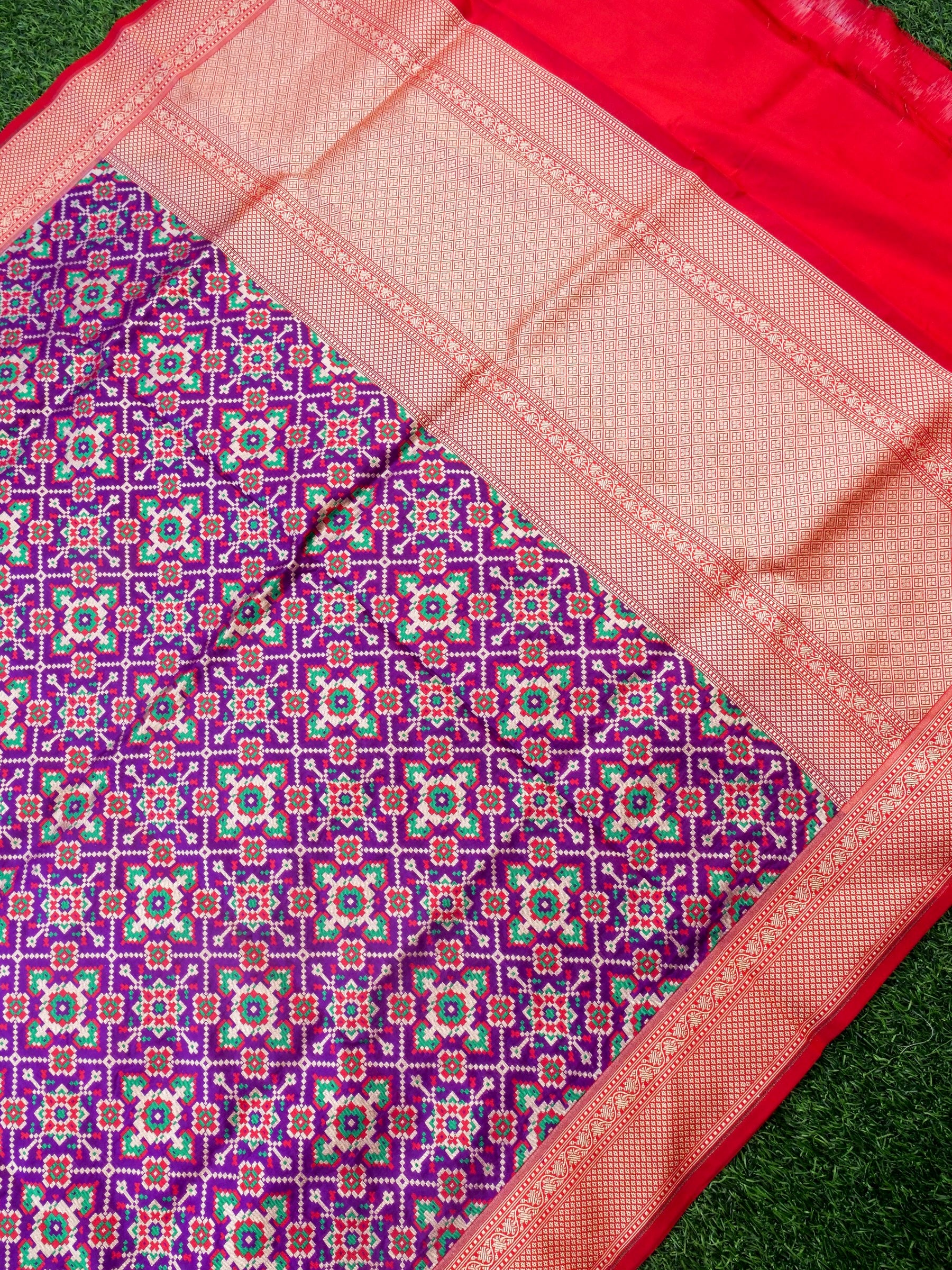 Handloom Banarasi Katan Silk Patola Dupatta - Khinkhwab