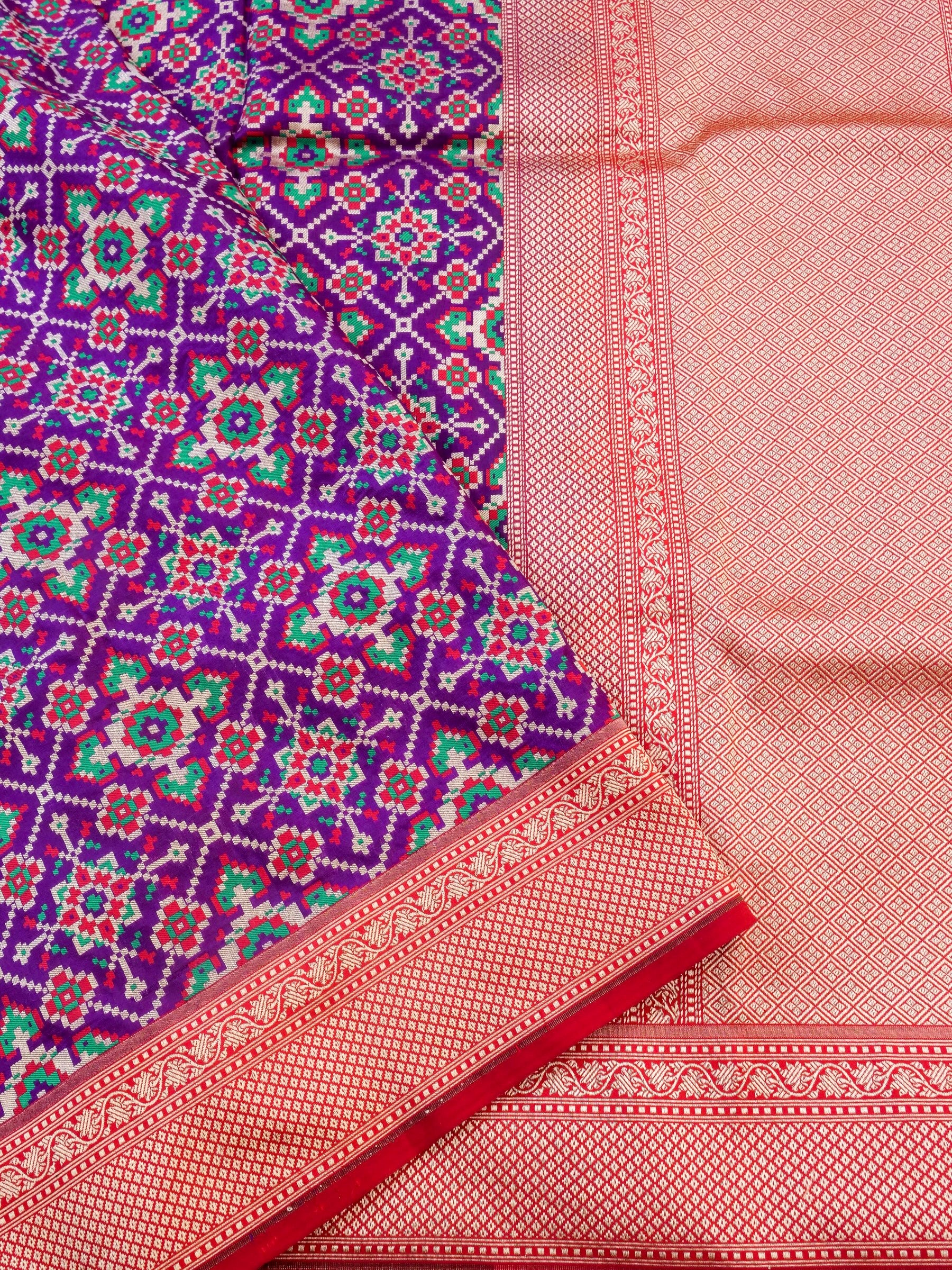 Handloom Banarasi Katan Silk Patola Dupatta - Khinkhwab