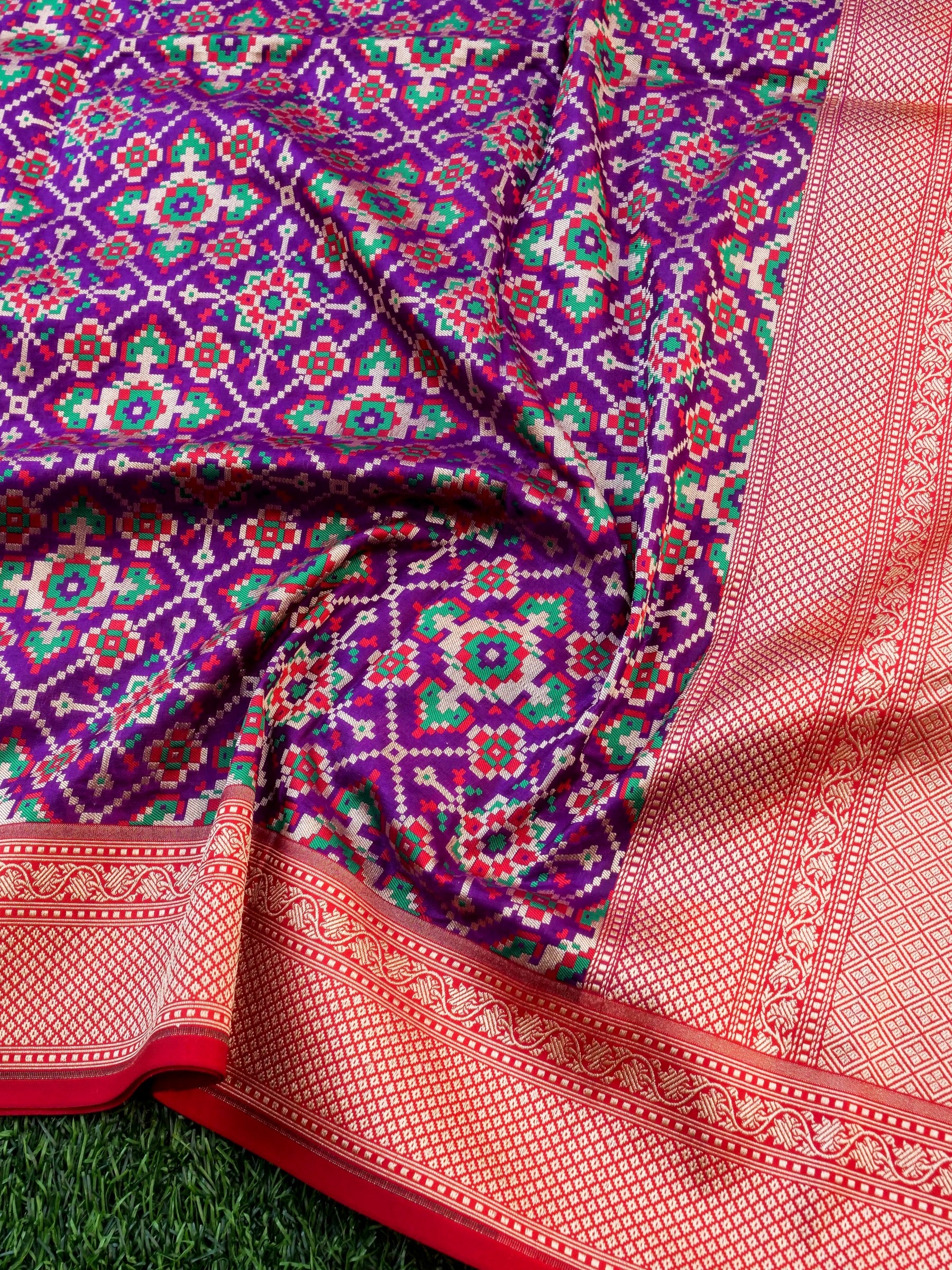 Handloom Banarasi Katan Silk Patola Dupatta - Khinkhwab