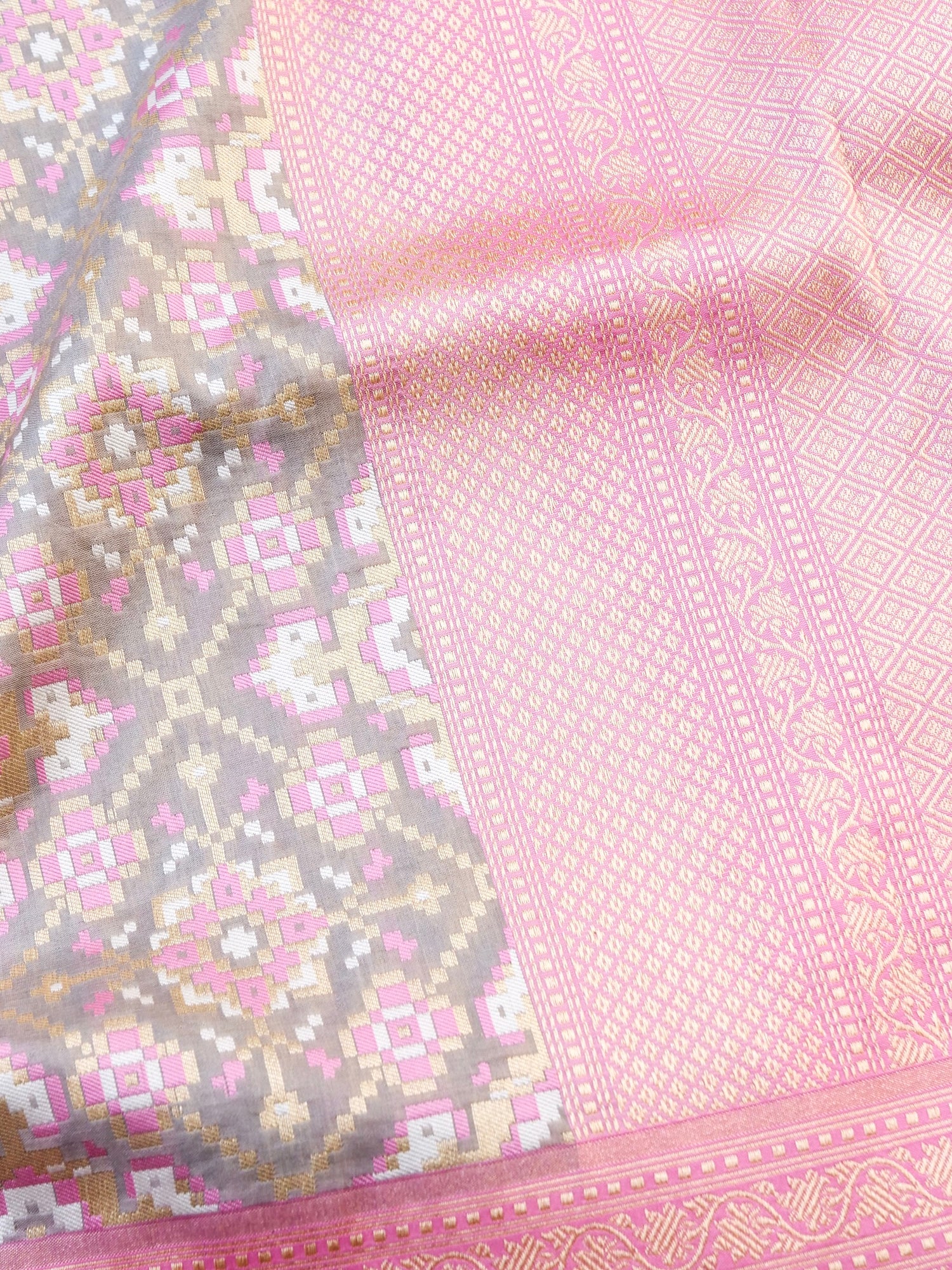 Handloom Banarasi Katan Silk Patola Dupatta - Khinkhwab